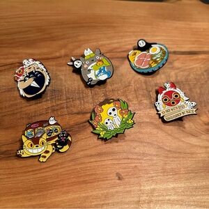 Studio Ghibli Remix Enamel Pins || Totoro, Princess Mononoke, Spirited Away, etc